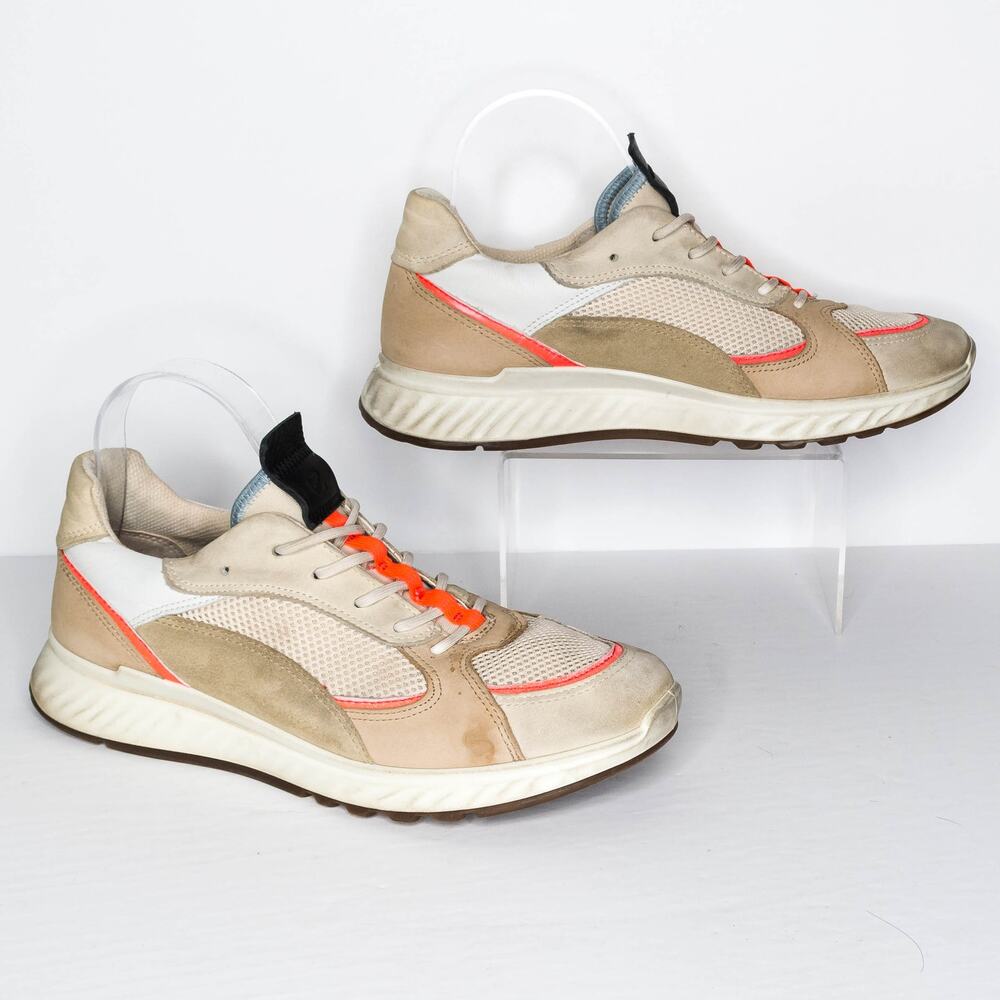 Ecco Sneakers Leather Lace Up Gorpcore Normcore Athleisure Minimalist Size 40 9